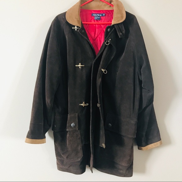 Nautica Genuine Leather Suede Brown & Tan … - Picture 1 of 6